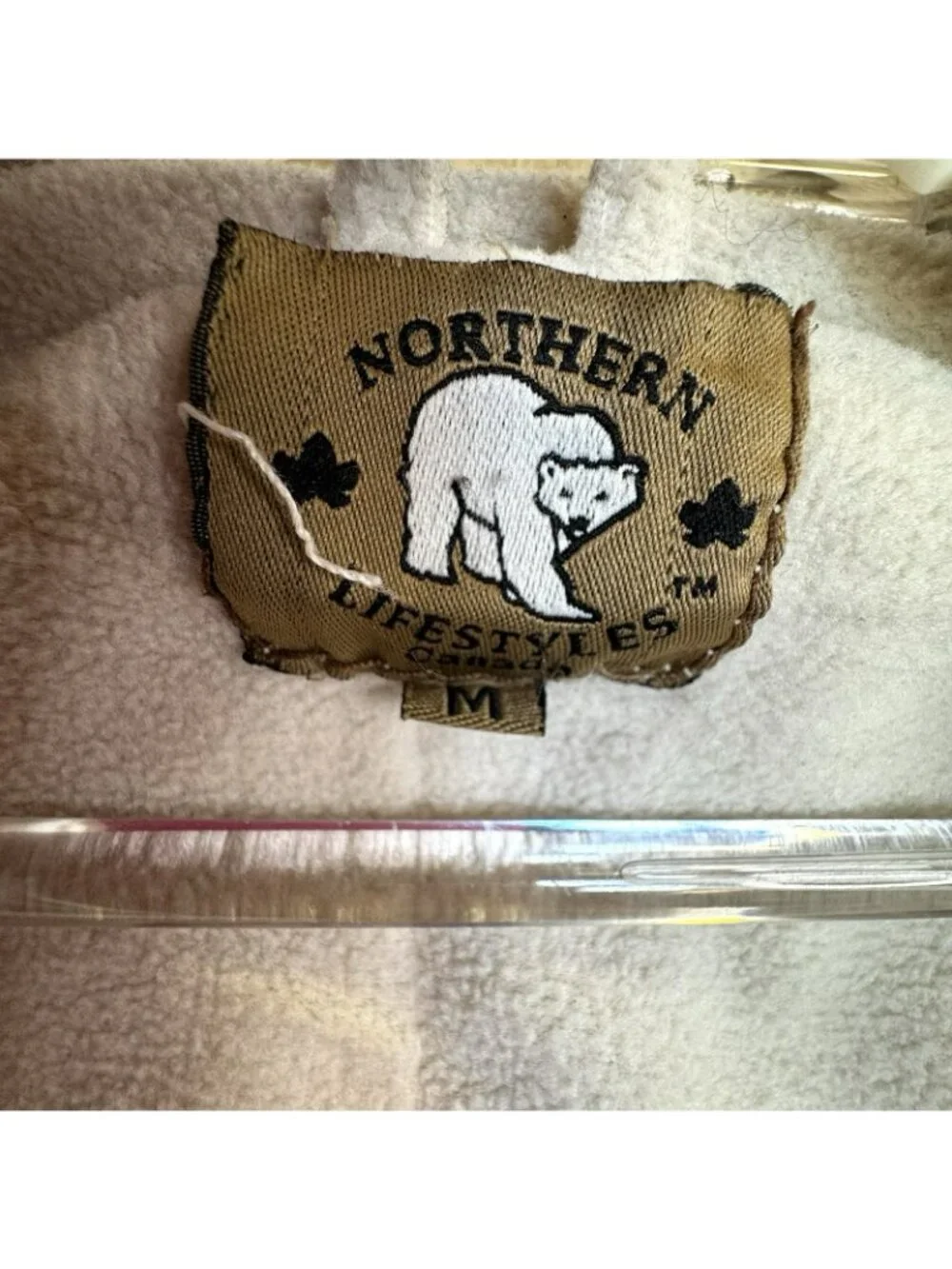 Northern Hand Knit Wool Moose Full Zip Sweater Jacket Fleece Lined Mens Medium